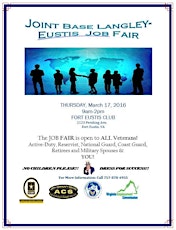 JBLE (Fort Eustis) Job Fair primary image