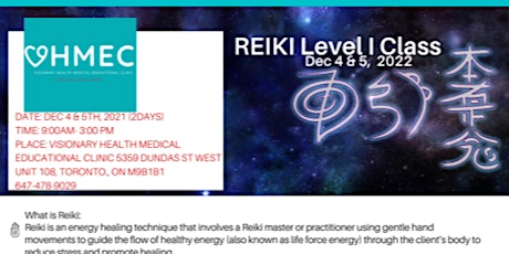Reiki Level 1 -Hands on Class primary image