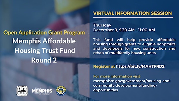 
		Memphis Affordable Housing Trust Fund Round 2 Information Session image
