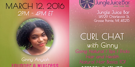 Kinks, Coils & Curls: Natural Hair 101 @ Jungle Juice Bar primary image