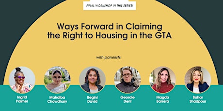 Ways Forward in Claiming the Right to Housing in the GTA primary image