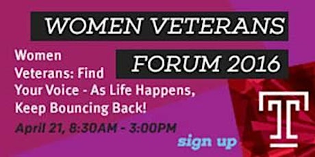 Temple University Women Veterans Forum 2016 primary image