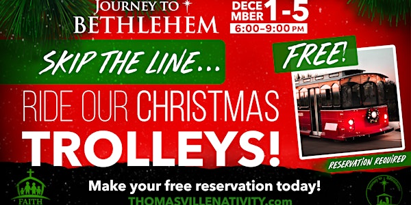 Journey to Bethlehem TROLLEY Experience