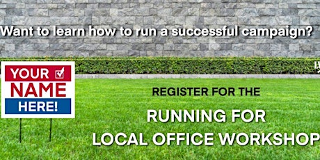 Running for Office Workshop is now FREE tickets