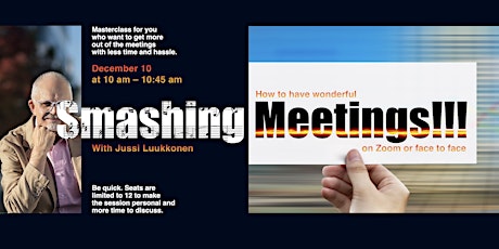Smashing Meetings Masterclass to improve your meetings primary image