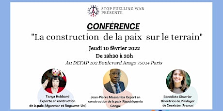 Conférence "La construction de la paix sur le terrain" billets