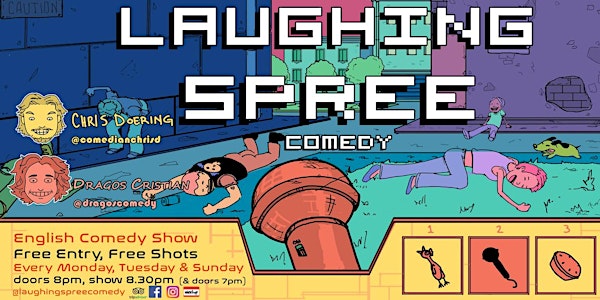 Laughing Spree: English Comedy on a BOAT (FREE SHOTS) 25.01.
