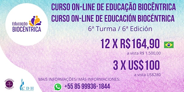 CURSO ONLINE DE EDUCAÇÃO BIOCÊNTRICA/ CURSO ONLINE DE EDUCACIÓN BIOCÉNTRICA