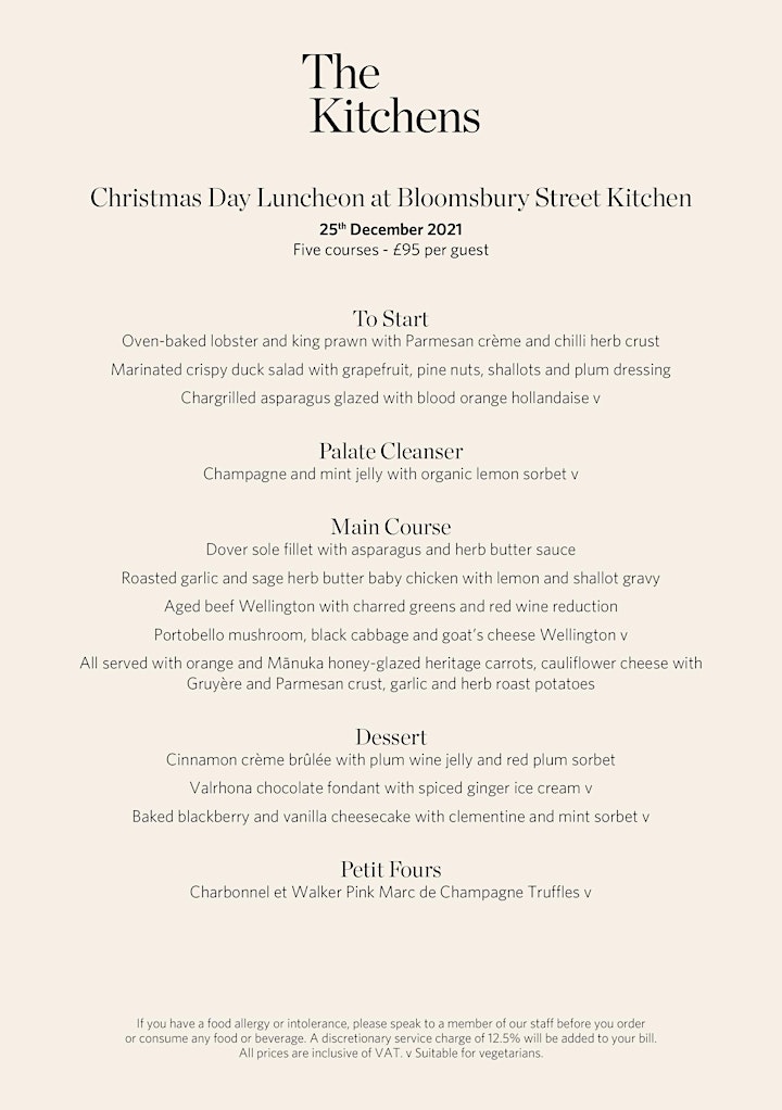 
		Christmas Day Luncheon at Bloomsbury Street Kitchen image
