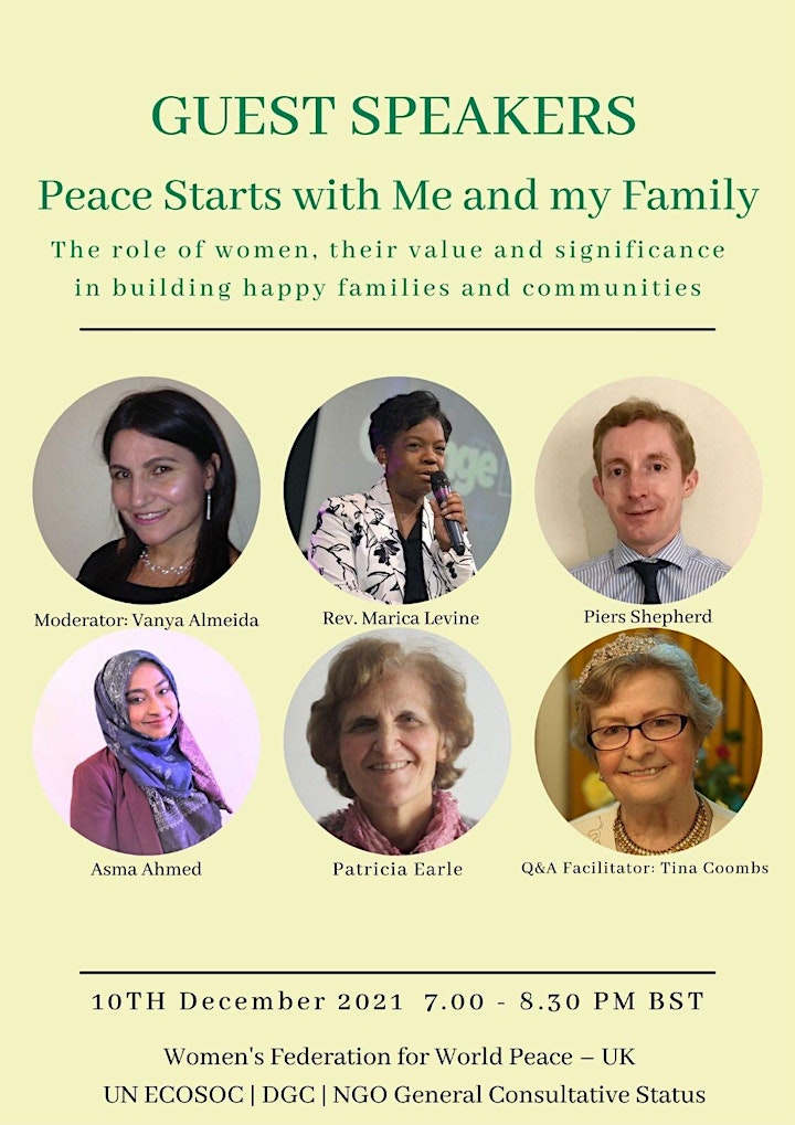 “Peace starts with me and my family” image