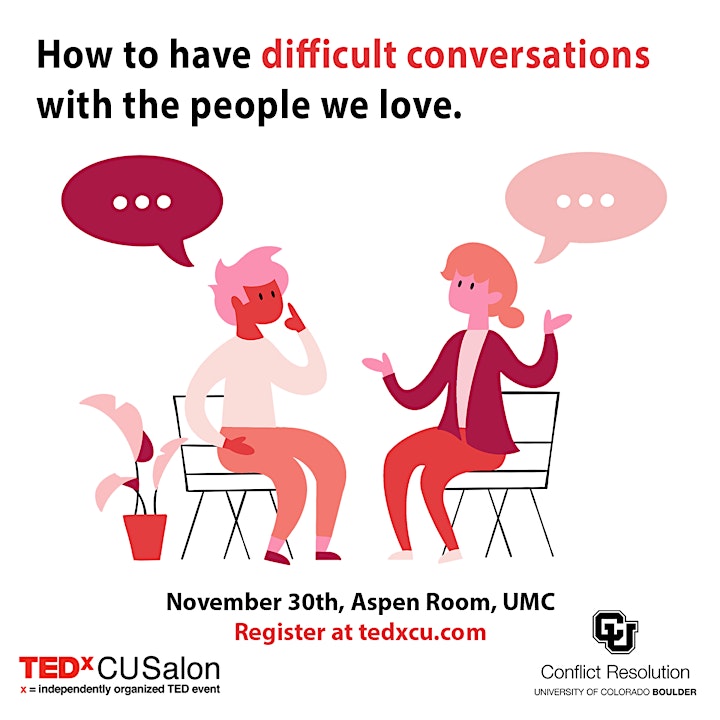
		TEDxCUSalon: How to have difficult conversations with the people we love image
