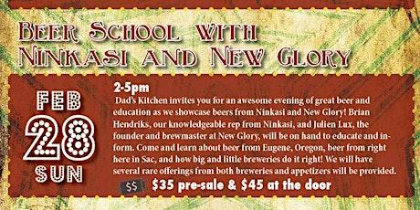 Dad's Kitchen: Beer School with Ninkasi & New Glory primary image