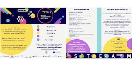 Weekend techno-créatif Let’s STEAM 2022 billets
