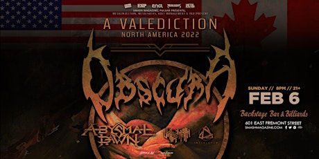 Obscura with Absymal Dawn, Vale of Pnath and Interloper tickets