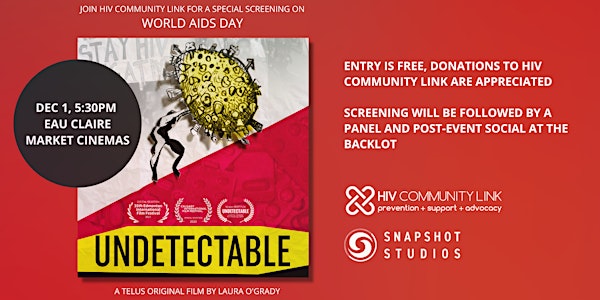 Undetectable Private Screening: HIV Community Link & Snapshot Studios