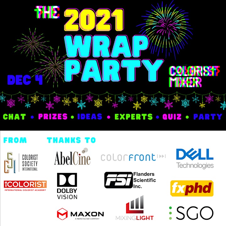 
		2021 Wrap Party: 6hr online Colorist Mixer 2021 - by CSI & iColorist ICA image
