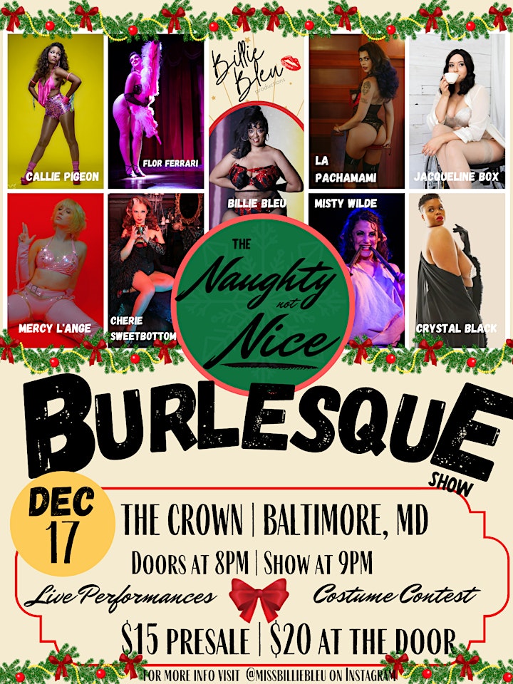 The Naughty Not Nice Holiday Burlesque Show | LIMITED TICKETS AT THE DOOR image