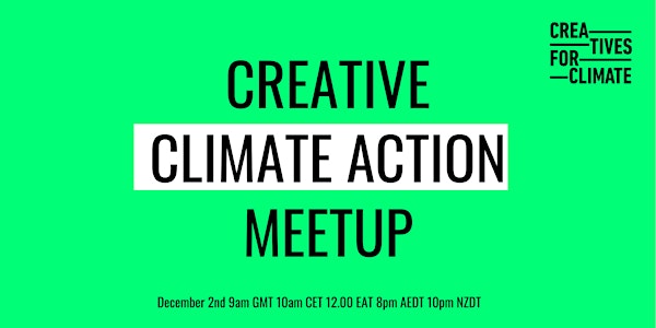 COP26 Reflections: Creative Climate Action Meetup