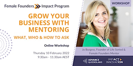 Female Founders Online Workshop: Grow Your Business with Mentoring Tickets