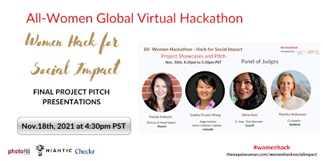 Primaire afbeelding van All-Women Virtual Hackathon - Women Hack for Social Impact