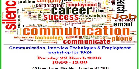 “Communication, Interview Techniques & Employment” workshop primary image