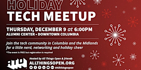 Holiday Meetup Thursday, December 9 at 6:00 pm - Columbia, SC primary image