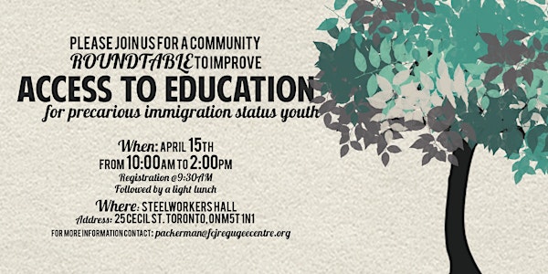 Community Roundtable to Improve Access to Education for Newcomer Youth