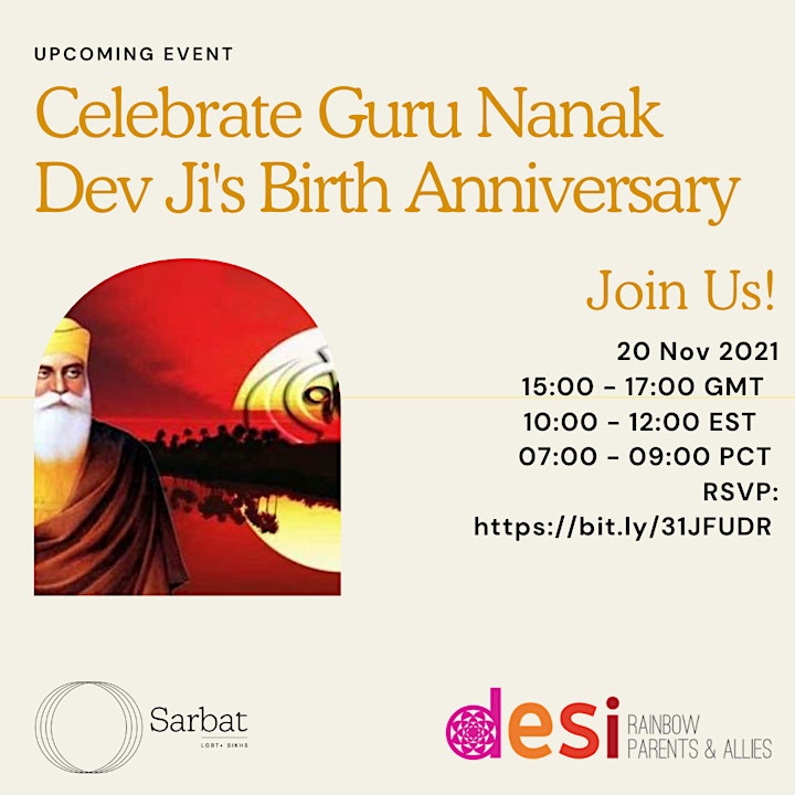 
		Guru Nanak Devi Ji's Gurpurb in collaboration with Desi Rainbow Parents image
