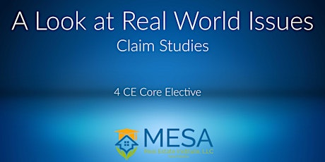 A Look At Real World Issues - Claim Studies tickets