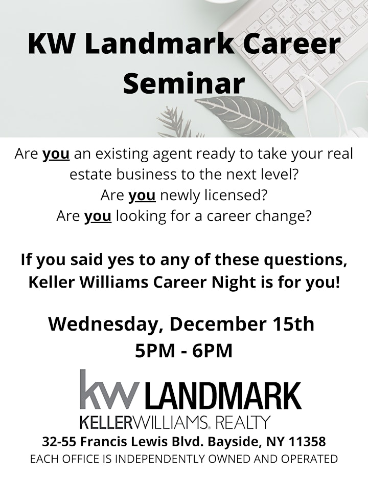 
		Keller Williams Realty Landmark Career Seminar image
