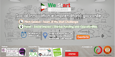 Immagine principale di We Start : Social Innovation e Imprenditoria giovanile. 