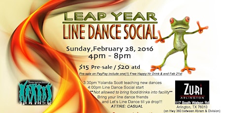 Imagem principal do evento RSVP for Leap Year Line Dance Social