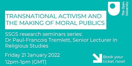 Transnational digital activism and the making of moral publics SSGS seminar tickets
