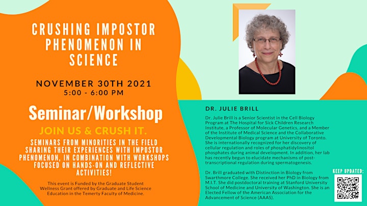 
		Crushing Impostor Phenomenon in Science - Seminar/Workshop image
