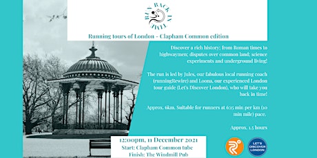 Run Back in Time - Historical  running tour of Clapham Common primary image
