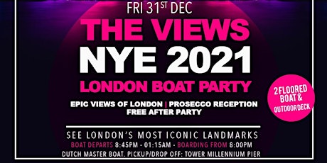 Primaire afbeelding van THE VIEWS - NEW YEAR'S EVE 2021 BOAT PARTY