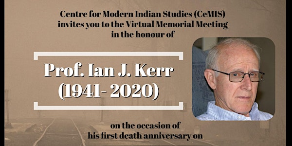 Memorial Meeting for Prof. Ian J. Kerr