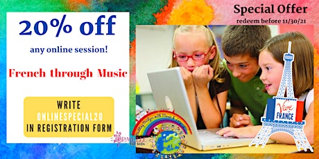 Learn French Through Music-Online Classes  for Kids tickets