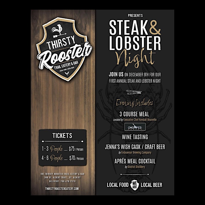 
		1ST Annual Steak & Lobster Night for Jenna's Wish image
