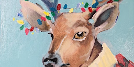 Kids Christmas deer painting party! primary image