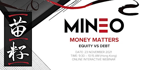 MINEO Money Matters Equity vs Debt primary image