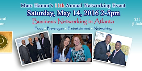 Imagen principal de Marc Hamm’s 11th Annual Business Networking Event 2016