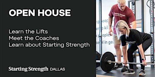 Image principale de Open House and Coaching Demonstration at Starting Strength Dallas