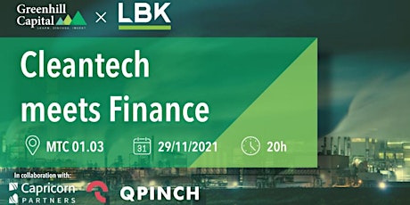 Primaire afbeelding van LBK x Greenhill Capital: Cleantech meets Finance