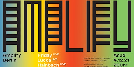 Amplify Berlin: Hainbach, Lucca, Friday primary image
