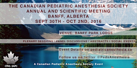 Banff 2016 | Canadian Pediatric Anesthesia Society Annual Meeting