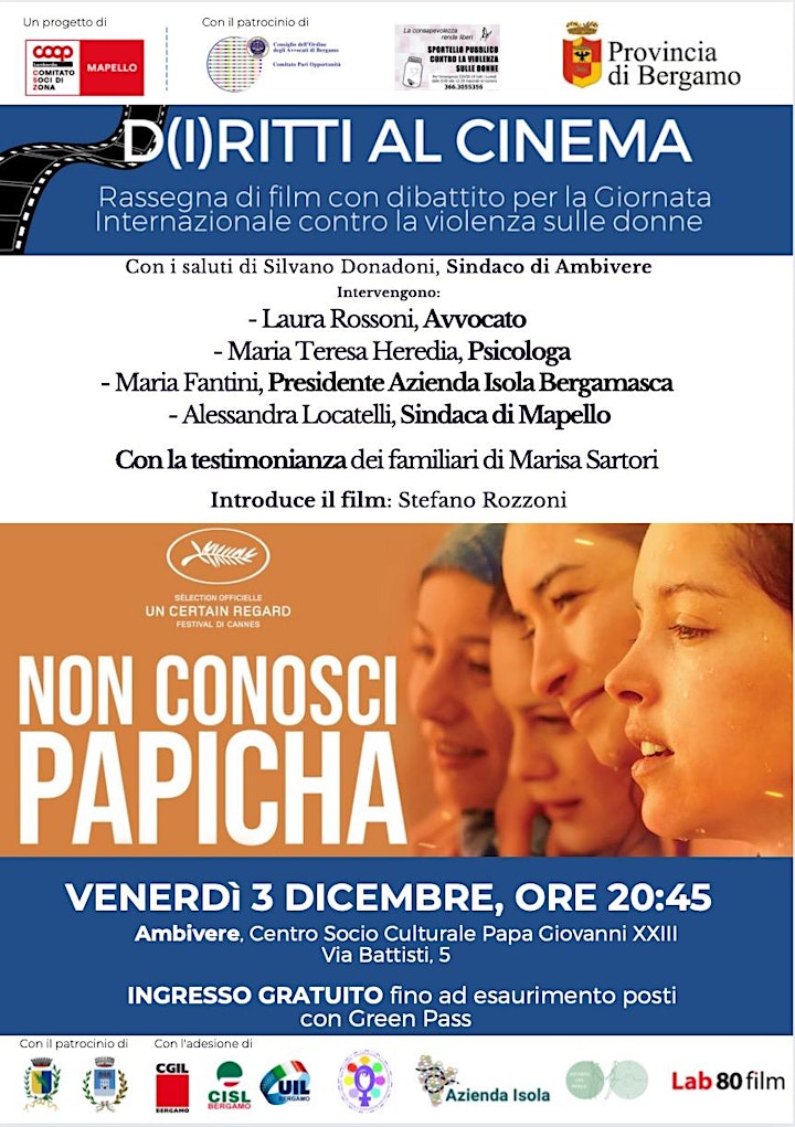 Immagine D(I)RITTI AL CINEMA  "Non conosci Papicha" Film gratuito con dibattito