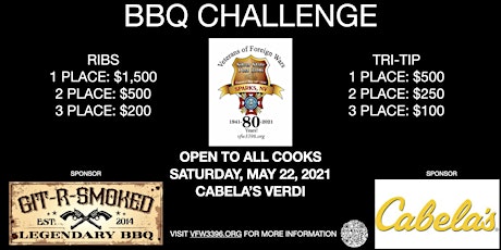 2nd Annual VFW 3396 BBQ Challenge - Open to all cooks (SAVE THE DATE) tickets