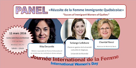 Panel : «Réussite de la Femme immigrante Québécoise» primary image