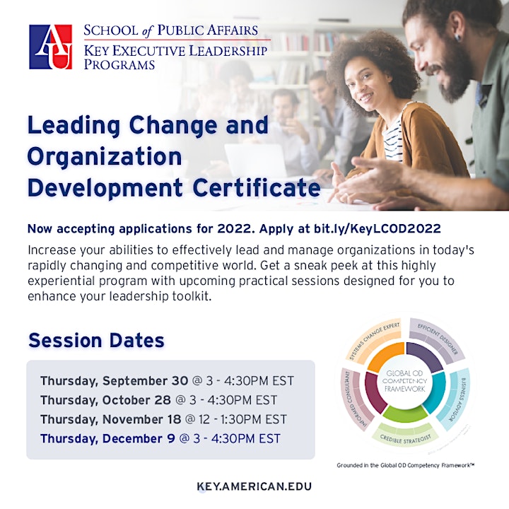 
		Leading Change and Organization Development Certificate Info Session 4 image
